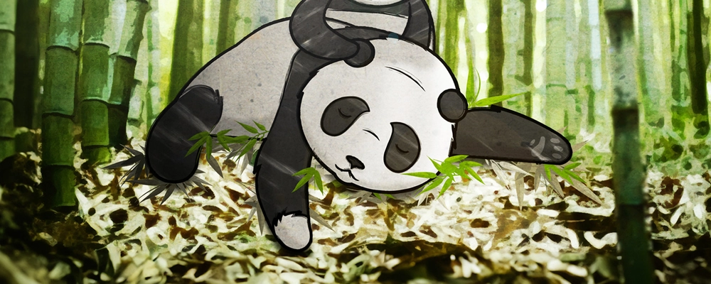 Lucky the Panda - Lucky sleeping